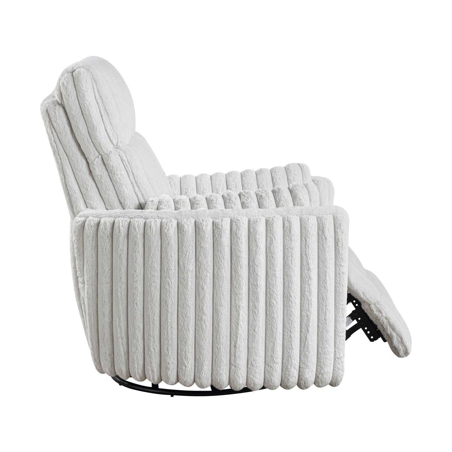 Pendu Corduroy Swivel Glider Manual Reclining Chair