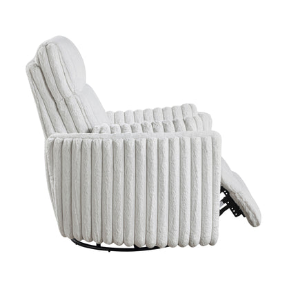 Pendu Corduroy Swivel Glider Manual Reclining Chair