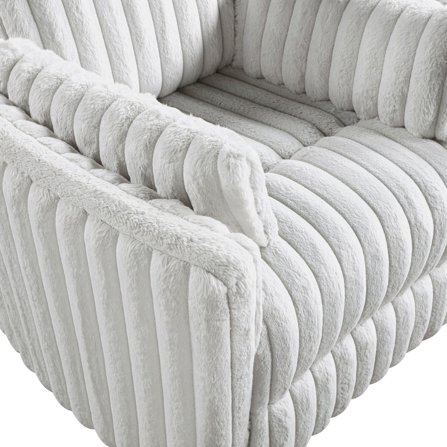Pendu Corduroy Swivel Glider Manual Reclining Chair
