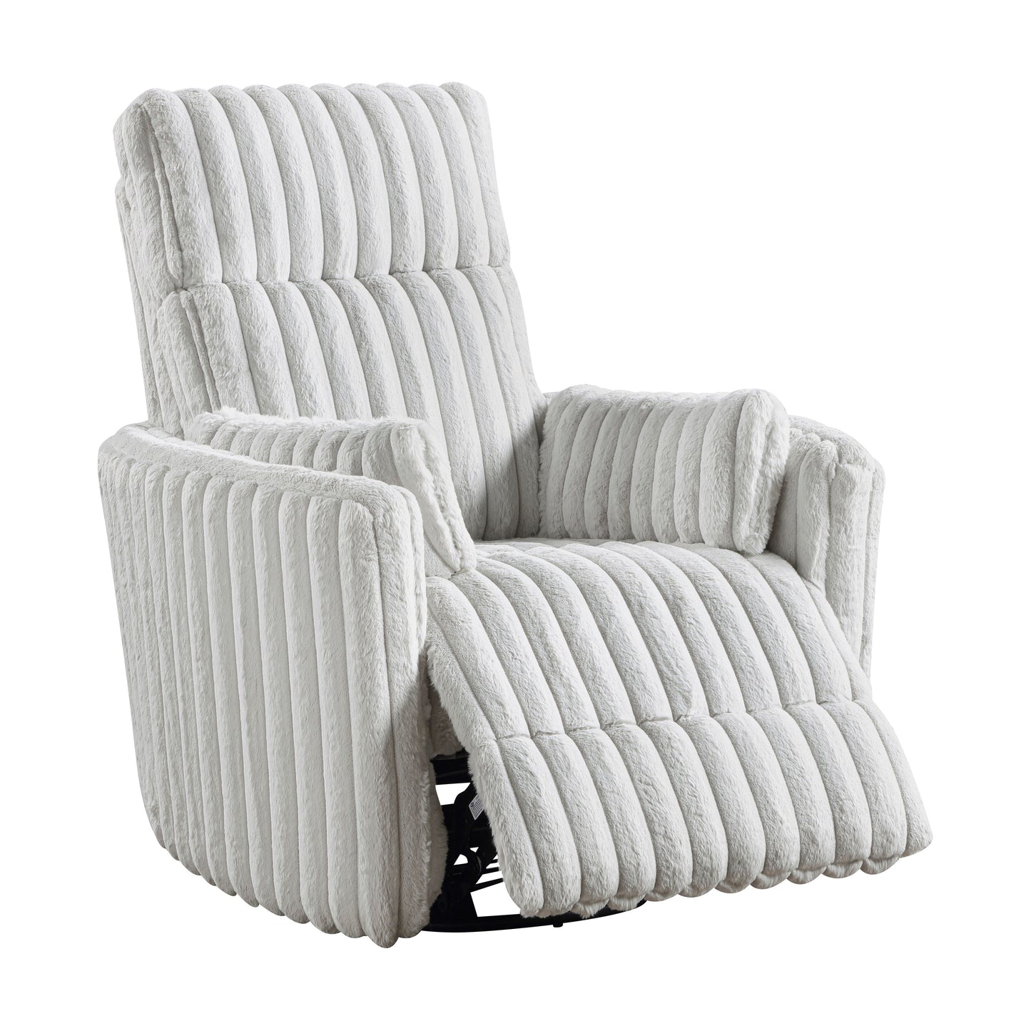 Pendu Corduroy Swivel Glider Manual Reclining Chair