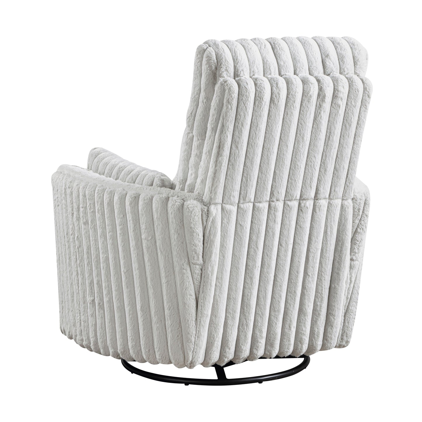 Pendu Corduroy Swivel Glider Manual Reclining Chair