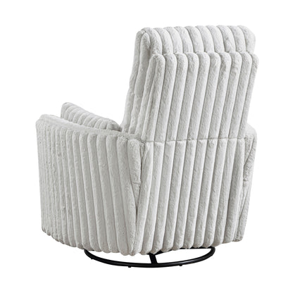 Pendu Corduroy Swivel Glider Manual Reclining Chair