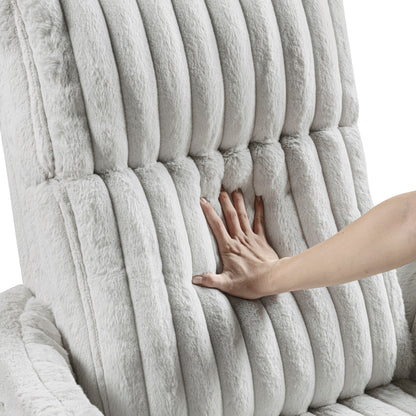 Pendu Corduroy Swivel Glider Manual Reclining Chair