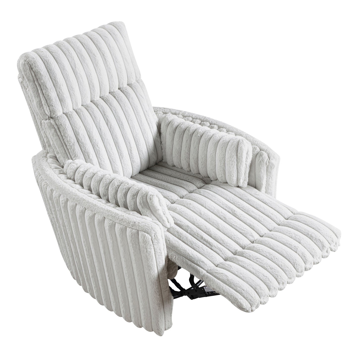 Pendu Corduroy Swivel Glider Manual Reclining Chair