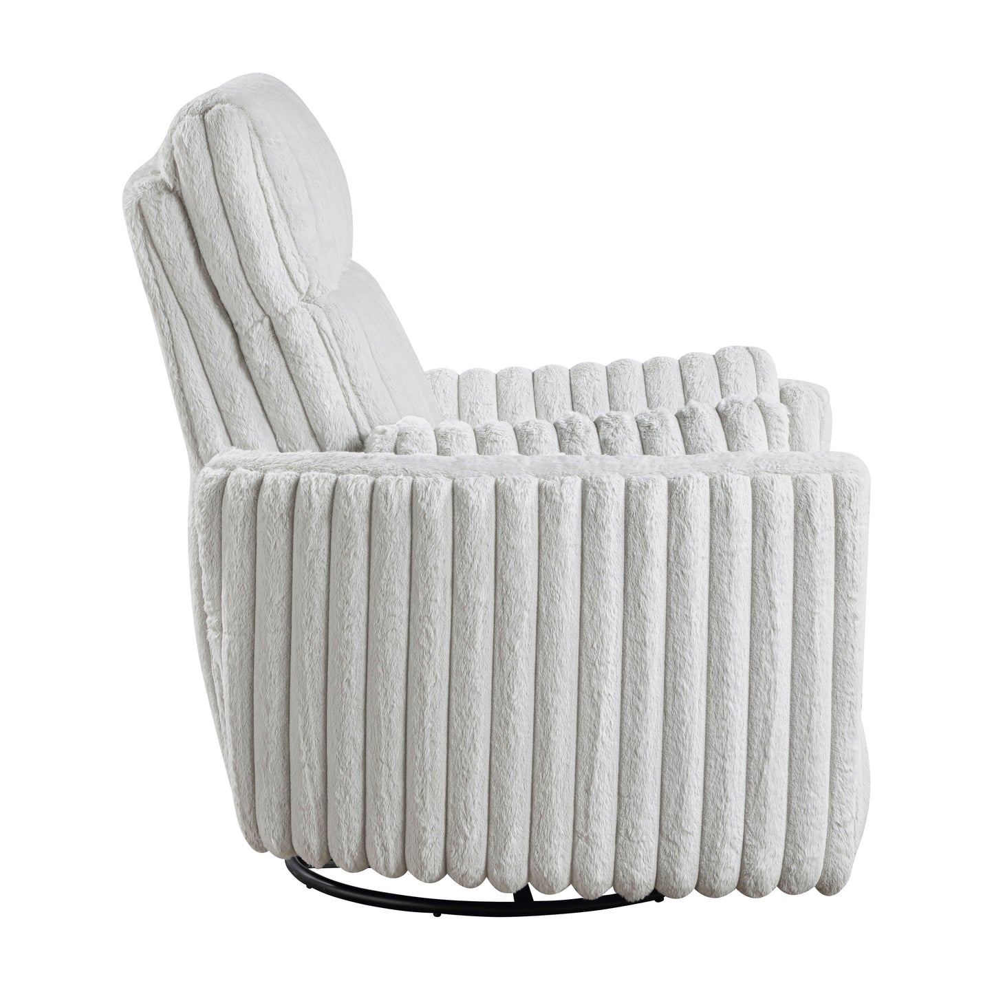 Pendu Corduroy Swivel Glider Manual Reclining Chair