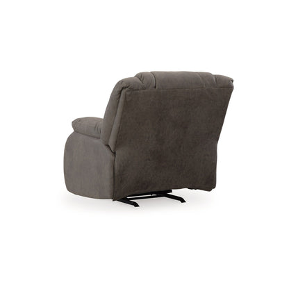 Perth Manual Rocker Recliner Chair, Soft Foam Slate Gray Faux Leather