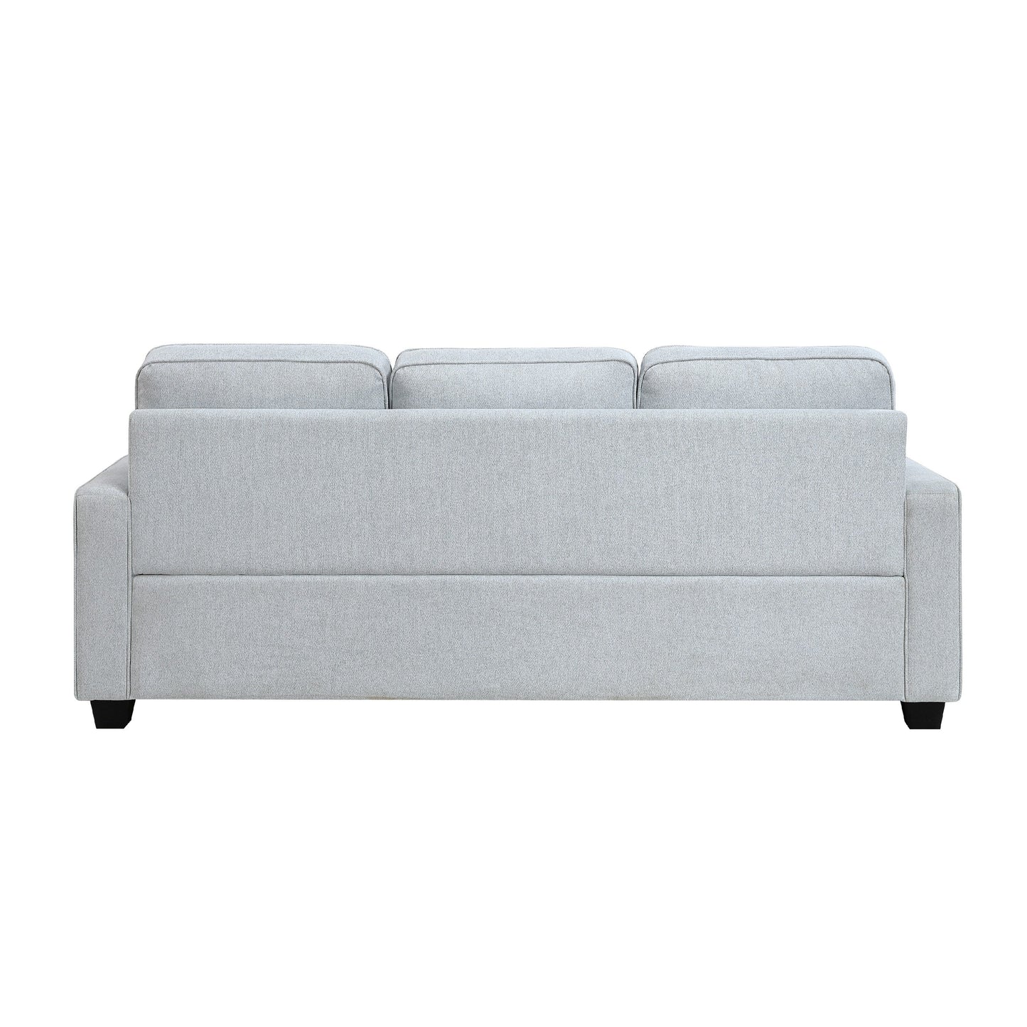 Pery Sofa w 2 Pillows, Reversible Cushions, Light Gray 84 Inch