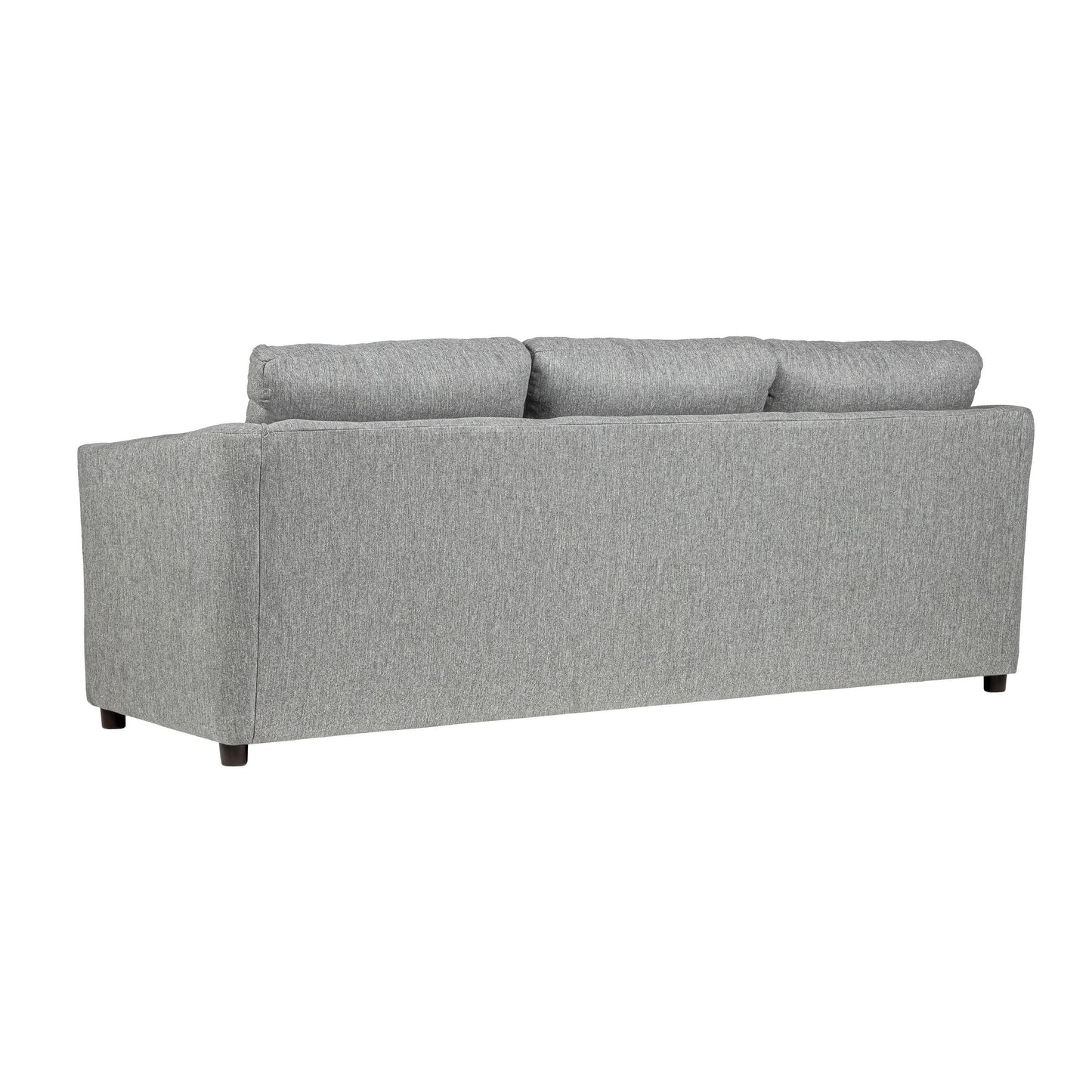 Piasa Sofa, Transitional Light Gray Polyester and Solid Wood, 81 Inch