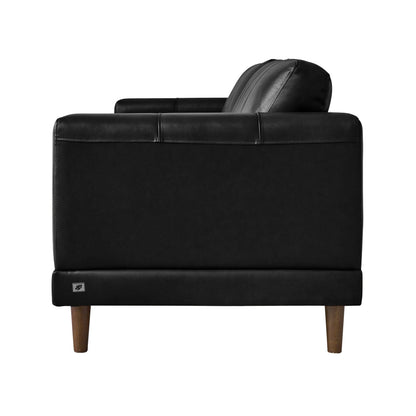 Picket House Furnishings Hanson Leather Sofa in Black