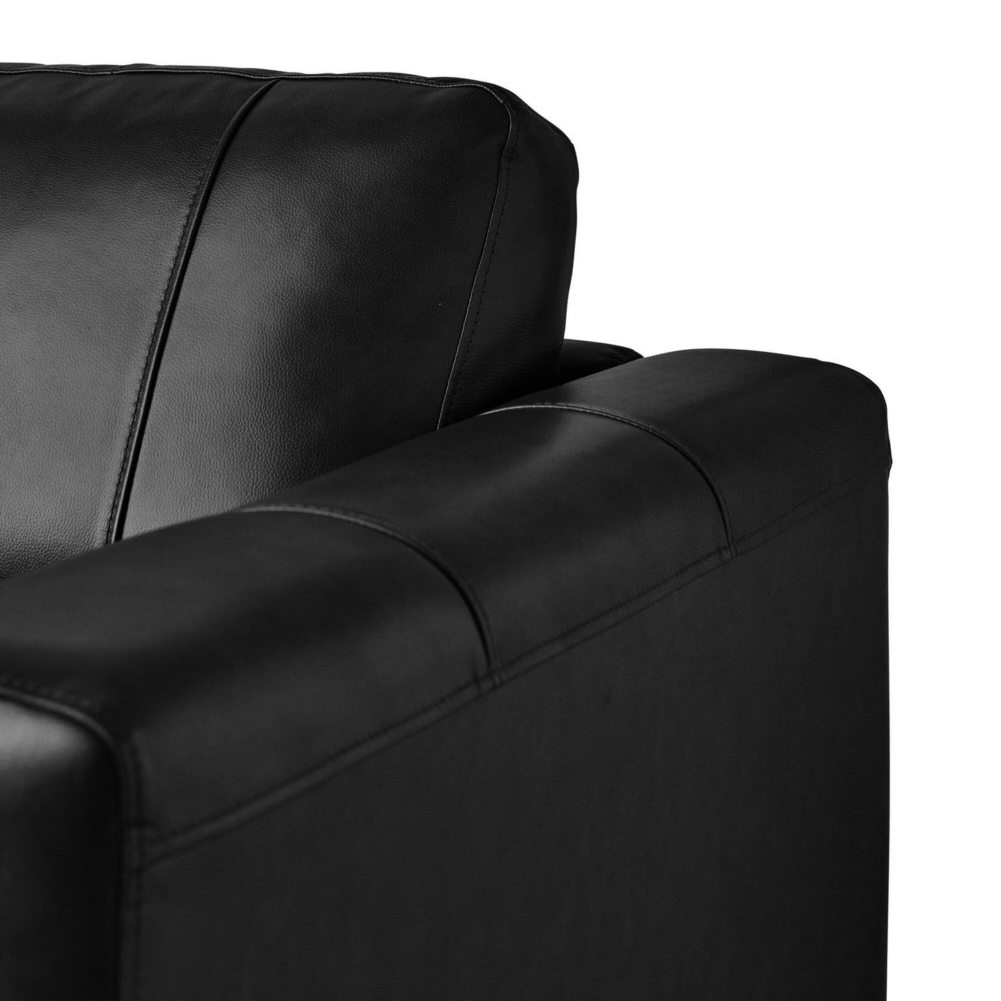 Picket House Furnishings Hanson Leather Sofa in Black