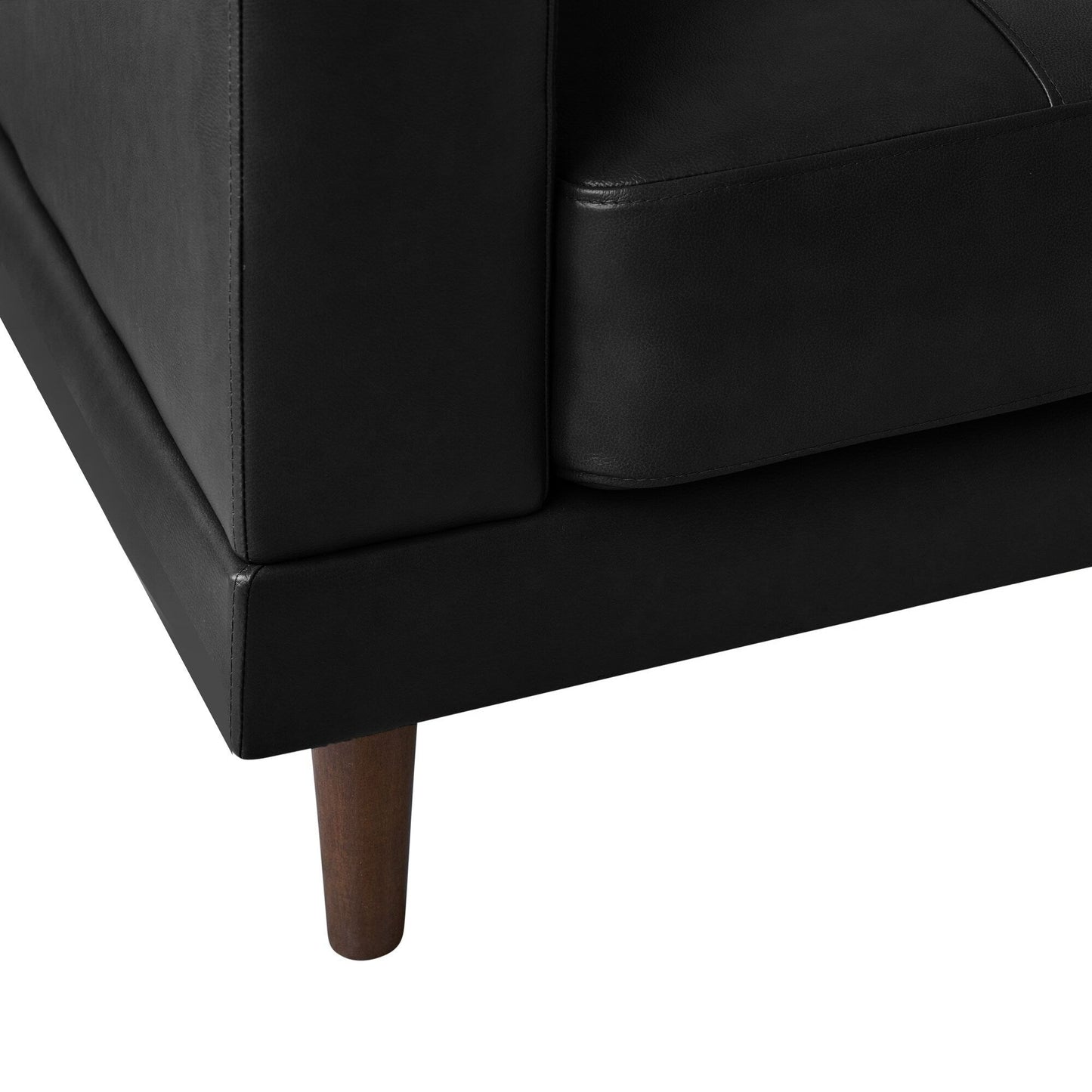 Picket House Furnishings Hanson Leather Sofa in Black