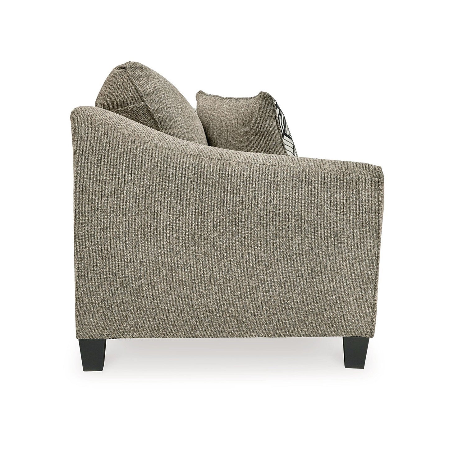 Pierce Sofa, Taupe Chenille, 4 Decorative Accent Pillows, 92 Inch