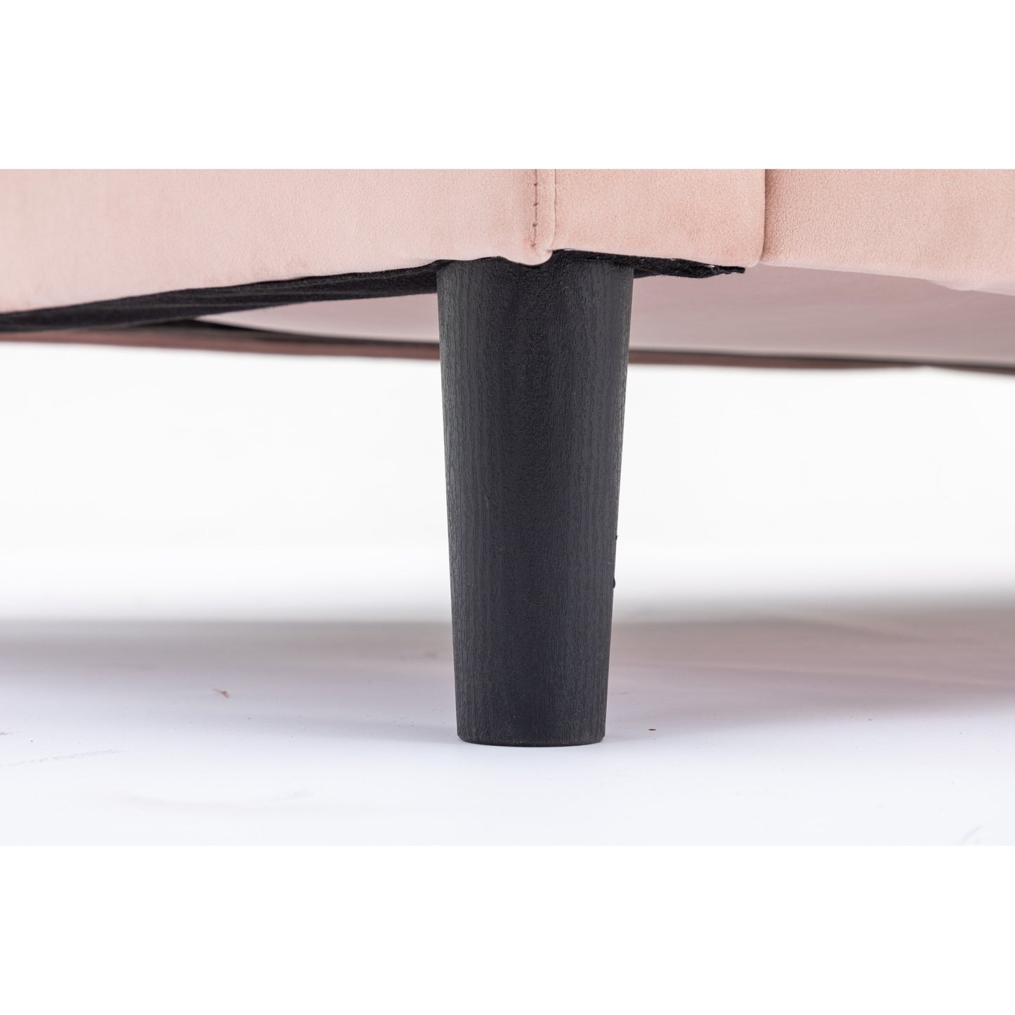 Pink 72.4'' Polyester Sectional Sofa with Pull-Out Bed