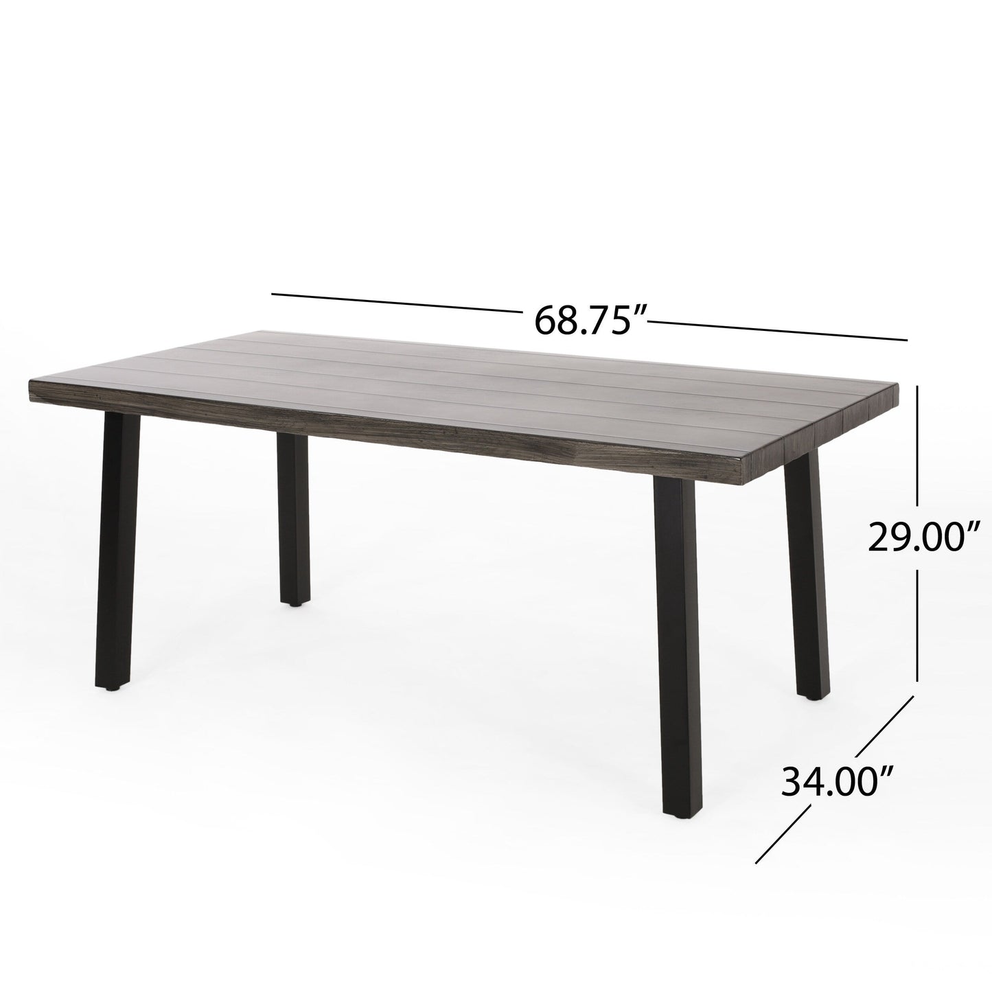 Pointe Outdoor 7 Piece Aluminum Dining Set with Wicker Chairs by Christopher Knight Home