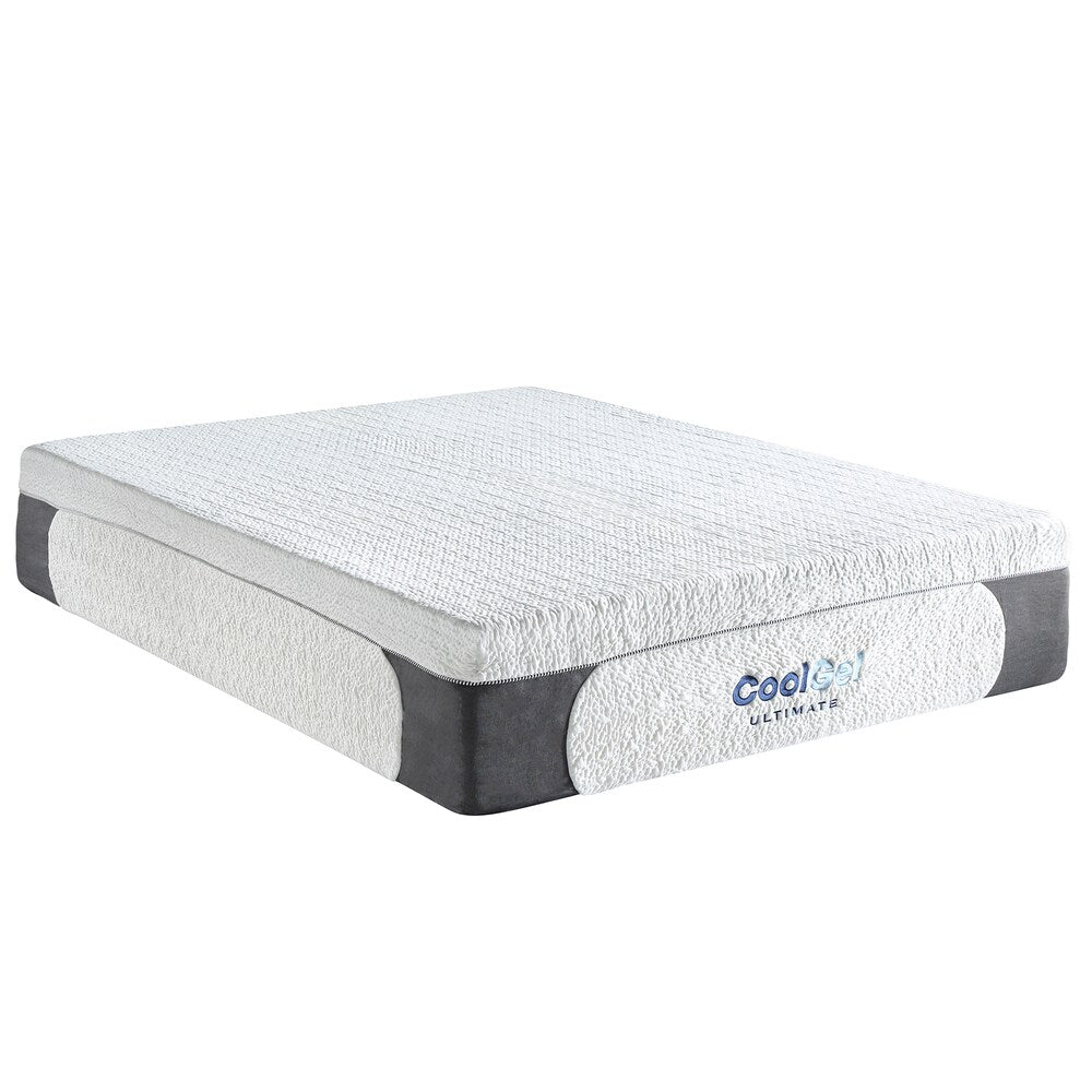 Classic Brands 14-inch Cool Gel Memory Foam Mattress with Pillow - White