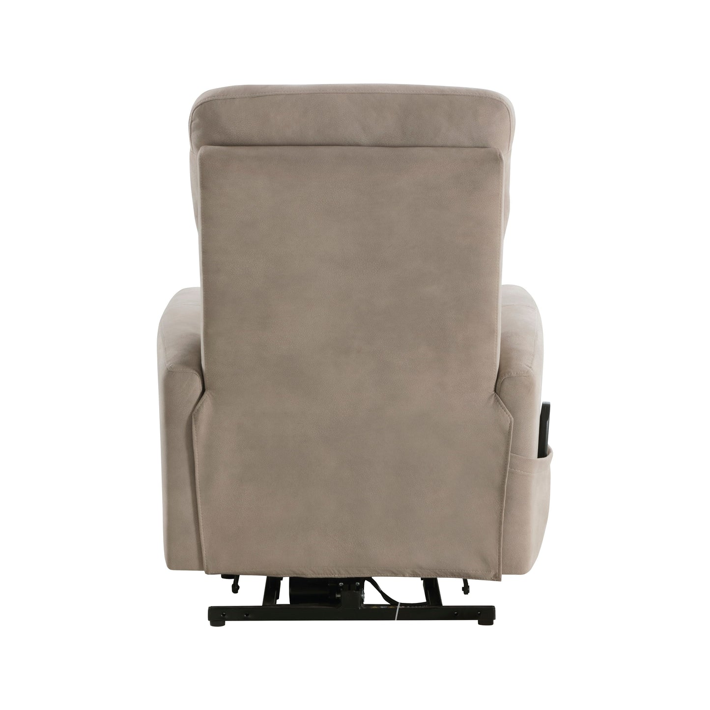 Power Lift Chair with Massage and Heat Comfort Brown Microfiber Upholstery Living Room Power Reclining Motion Chair