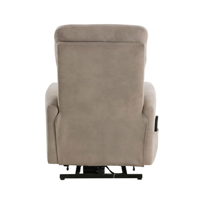Power Lift Chair with Massage and Heat Comfort Brown Microfiber Upholstery Living Room Power Reclining Motion Chair