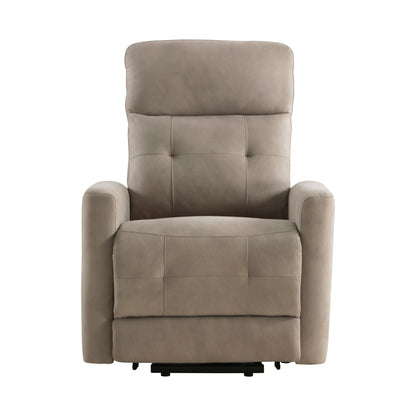 Power Lift Chair with Massage and Heat Comfort Brown Microfiber Upholstery Living Room Power Reclining Motion Chair