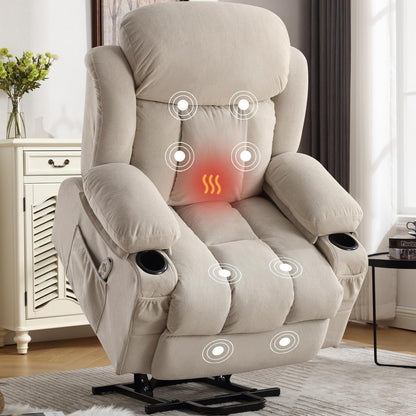 Power Lift Chairs Recliners, Heat  Massage, USB Port, Remote Control