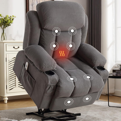Power Lift Chairs Recliners, Heat  Massage, USB Port, Remote Control
