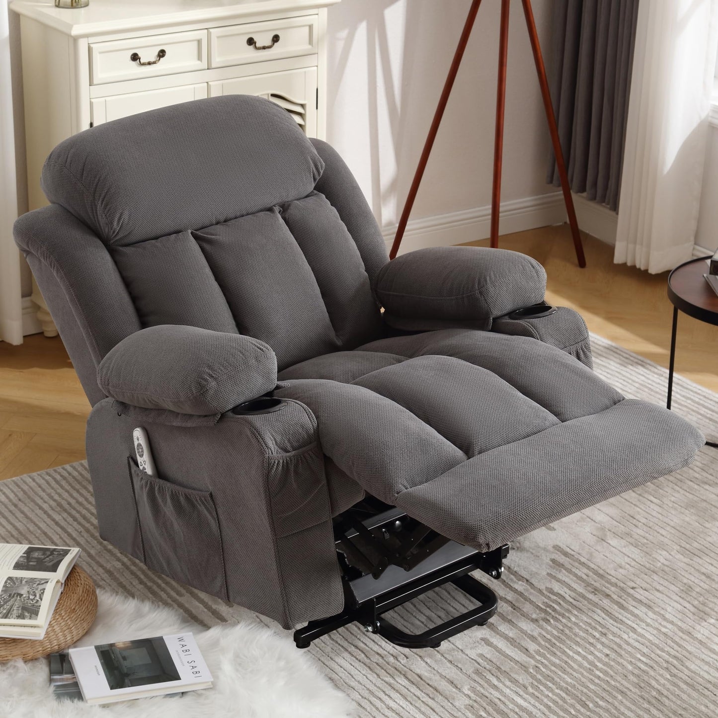 Power Lift Chairs Recliners, Heat  Massage, USB Port, Remote Control
