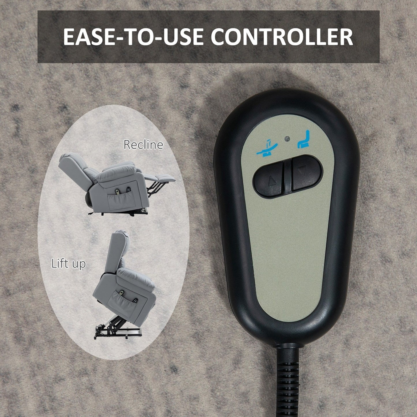 Power Lift Massage Recliner with Heat, Remote Control, Side Storage Pockets, and Anti-Tip Support for Seniors