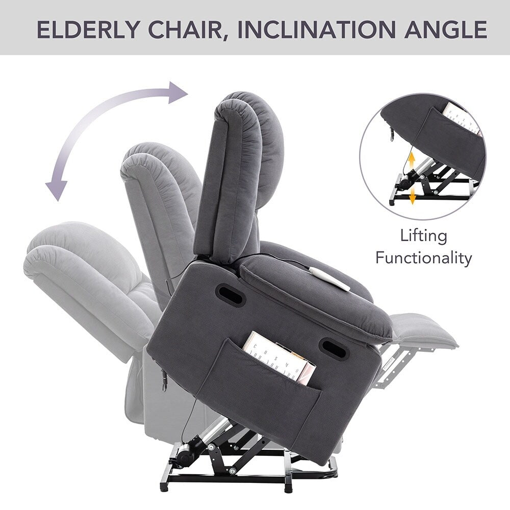 Power Lift Massage Recliner with Heat, Vibration Massage and Storage