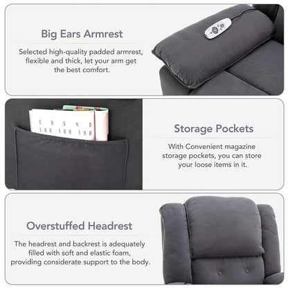Power Lift Massage Recliner with Heat, Vibration Massage and Storage