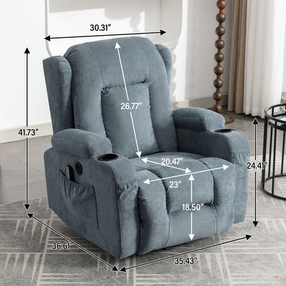 Power Lift Recliner Chair Recliners for Elderly with Heat for Living Room with Infinite Position and Side Pocket,USB Charge Port