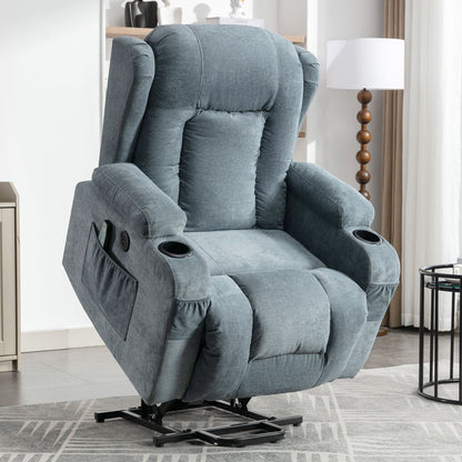 Power Lift Recliner Chair Recliners for Elderly with Heat for Living Room with Infinite Position and Side Pocket,USB Charge Port