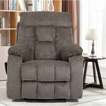 Power Lift Recliner Chair with Massage and Heat for Elder,Bigmen Electric Recliner Dual Motor Cup Holders,Side Pocket