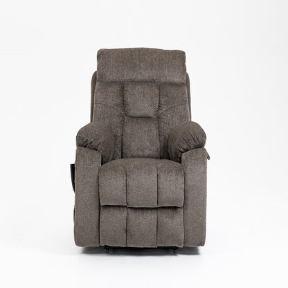 Power Lift Recliner Chair with Massage and Heat for Elder,Bigmen Electric Recliner Dual Motor Cup Holders,Side Pocket