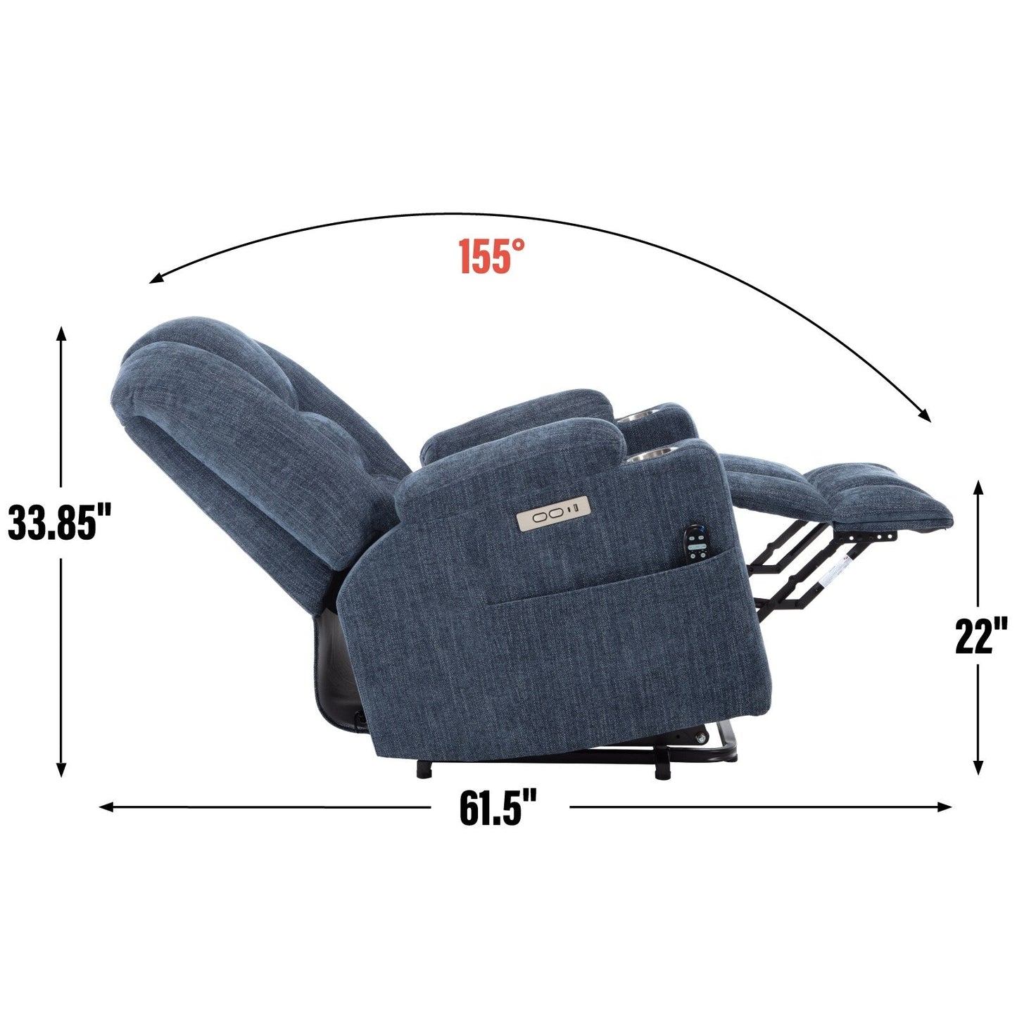 Power Lift Recliner Chair with Massage and Heat for Elderly