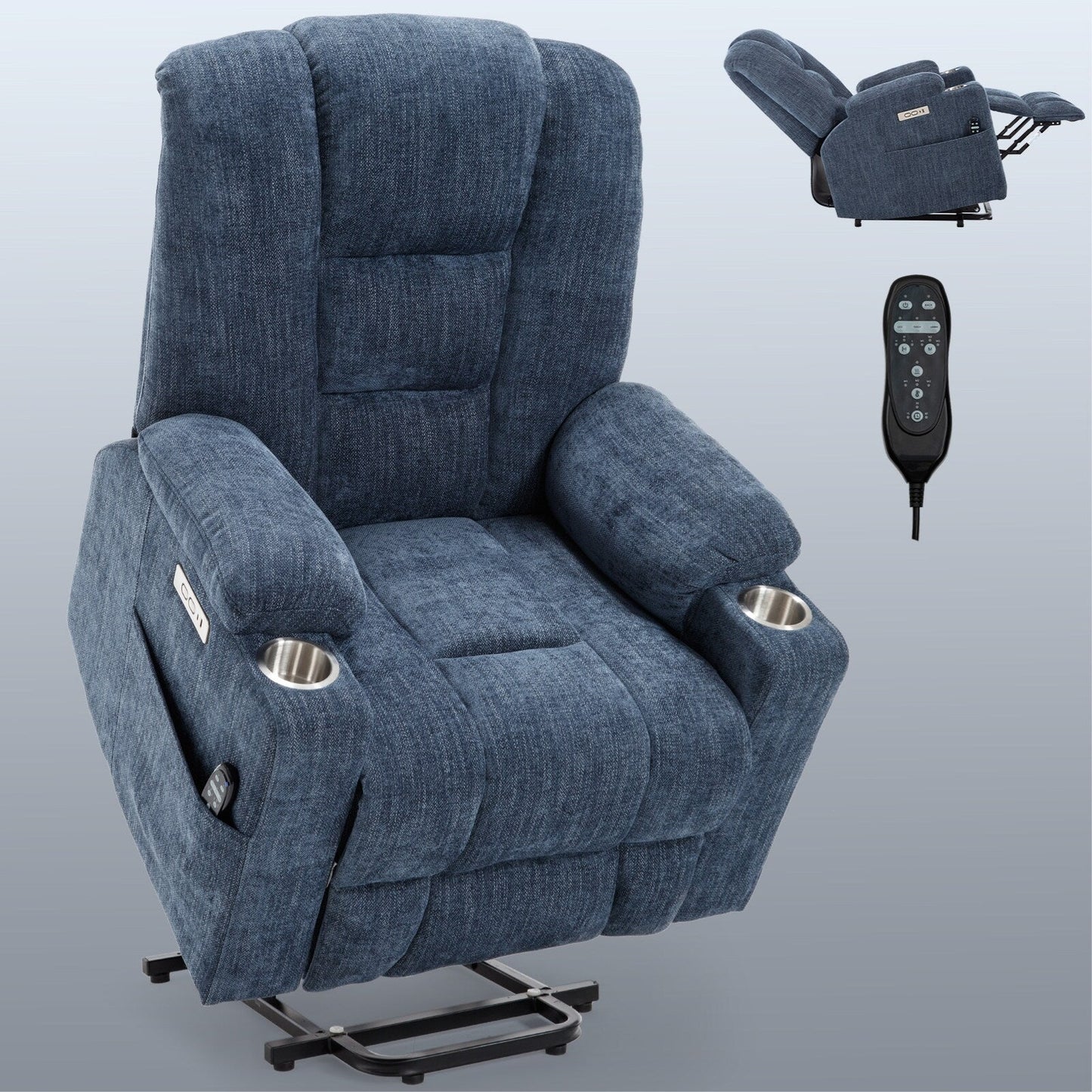 Power Lift Recliner Chair with Massage and Heat for Elderly