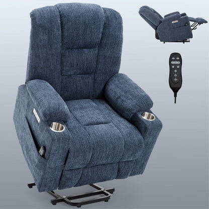 Power Lift Recliner Chair with Massage and Heat for Elderly