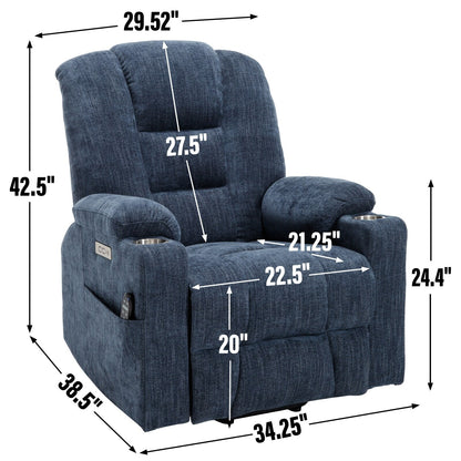 Power Lift Recliner Chair with Massage and Heat for Elderly