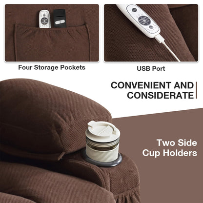 Power Lift Recliner Chair with Massage, Heat & USB—Electric Lift Sofa