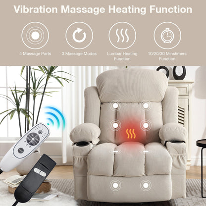Power Lift Recliner Chair with Massage, Heat & USB—Electric Lift Sofa