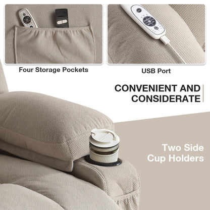 Power Lift Recliner Chair with Massage, Heat & USB—Electric Lift Sofa