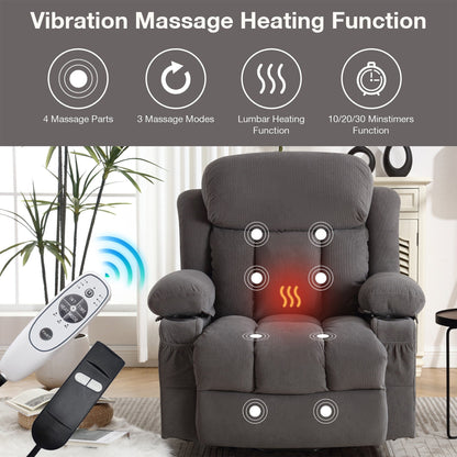 Power Lift Recliner Chair with Massage, Heat & USB—Electric Lift Sofa