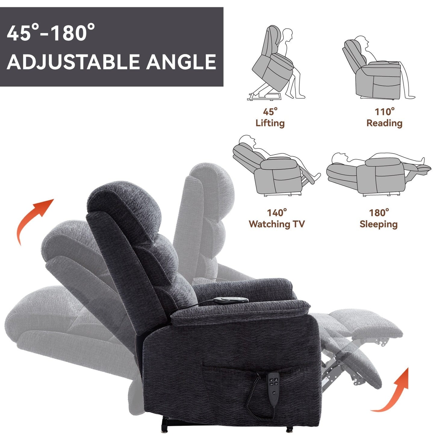 Power Lift Recliner Chair with Power-Remote