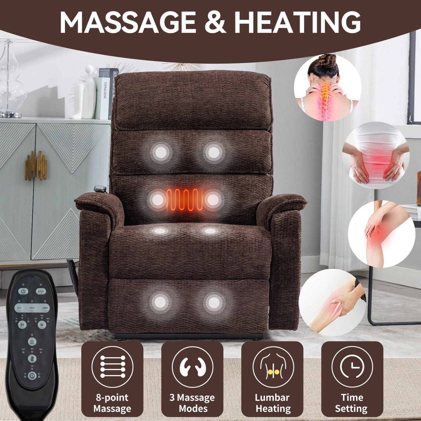 Power Lift Recliner Chair with Power-Remote