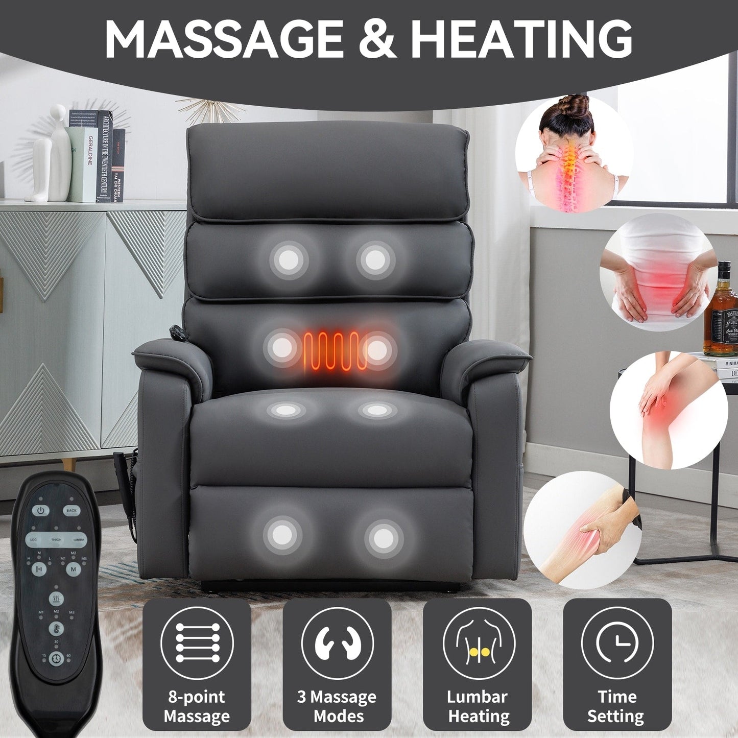 Power Lift Recliner Chair with Power-Remote