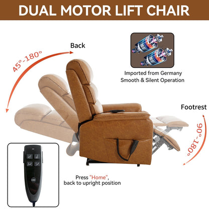 Power Lift Recliner Chair,Dual Infinite Position, Heat Massage, Remote
