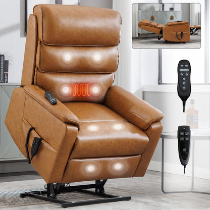 Power Lift Recliner Chair,Dual Infinite Position, Heat Massage, Remote