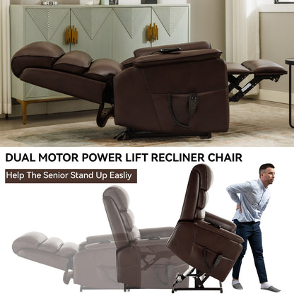 Power Lift Recliner Chair,Dual Infinite Position, Heat Massage, Remote