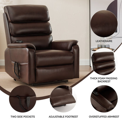 Power Lift Recliner Chair,Dual Infinite Position, Heat Massage, Remote