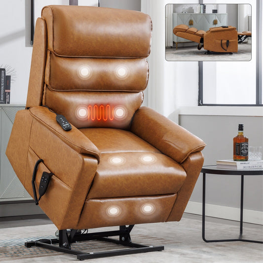 Power Lift Recliner Chair,Dual Infinite Position, Heat Massage, Remote