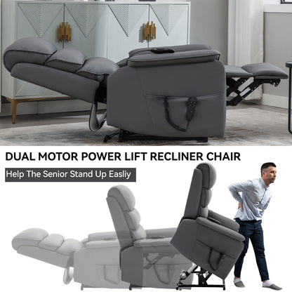 Power Lift Recliner Chair,Dual Infinite Position, Heat Massage, Remote