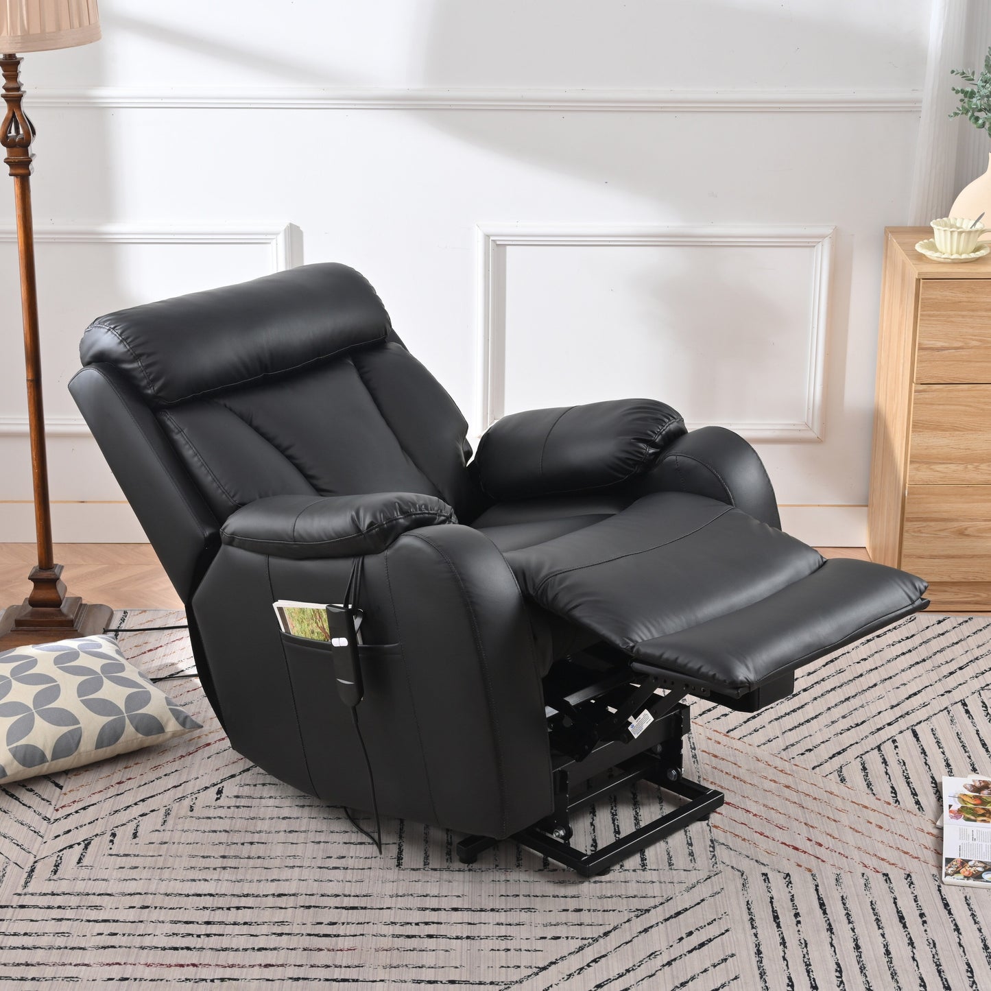 Power Lift Recliner for Elderly with Remote & Side Pocket